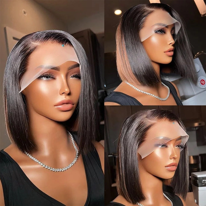 Emma Short Bob 13x4 Lace Frontal Wig Pre Plucked Virgin Human Hair