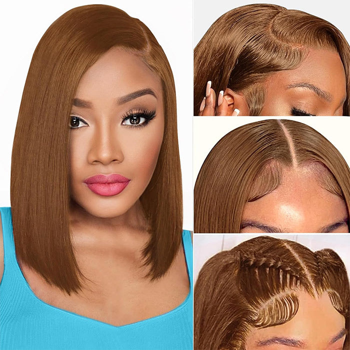 Emma New! 13X4 250% Density Supper Double Drawn Bob Wig Pre Plucked Flash Sale