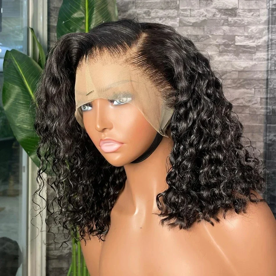 Emma Water Wave Short Bob 13x4 Lace Frontal Wig Wet and Wavy Human Hair