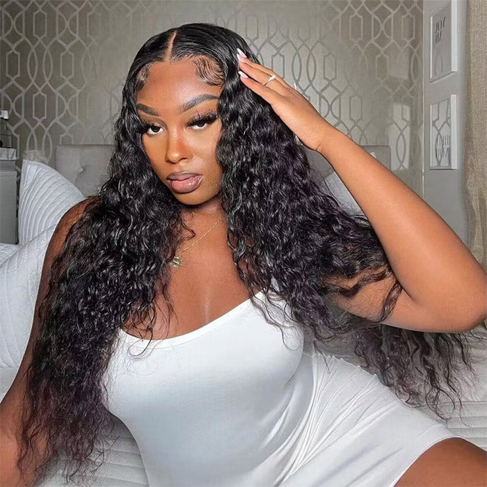 Emma Flash Sale Water Wave 13x4 Lace Frontal Wig Virgin Human Hair