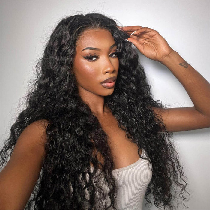 Emma Wet and Wavy 13x4 Lace Frontal Wig Water Wave Glueless 5x5 Wig Virgin Human Hair