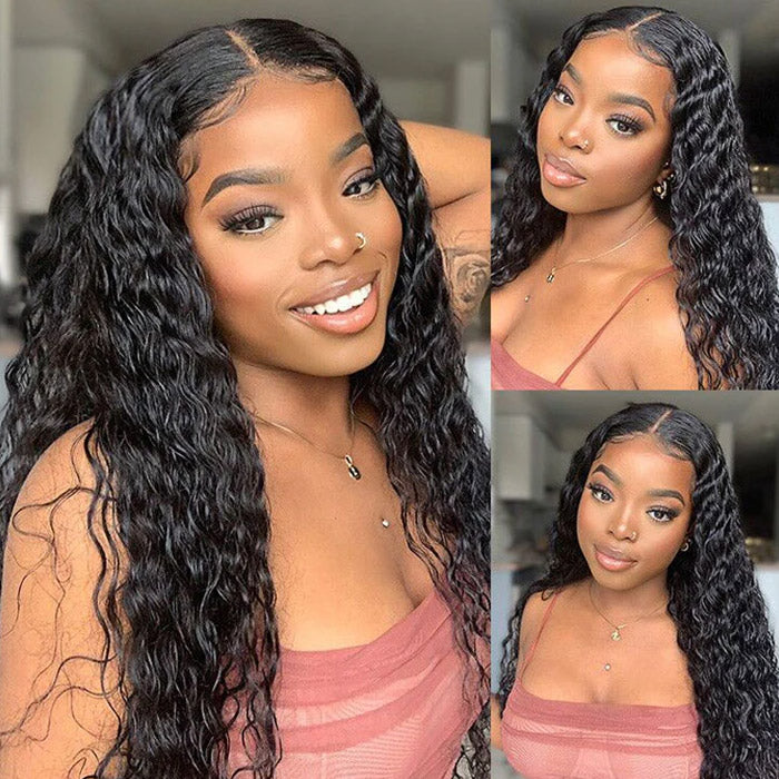 Emma Wet and Wavy 13x4 Lace Frontal Wig Water Wave Virgin Human Hair