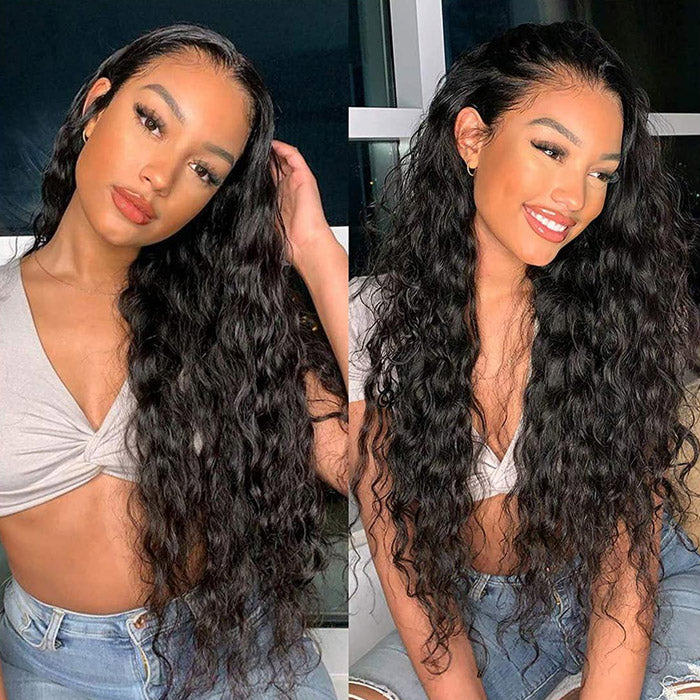Emma Wet and Wavy 13x4 Lace Frontal Wig Water Wave Glueless 5x5 Wig Virgin Human Hair