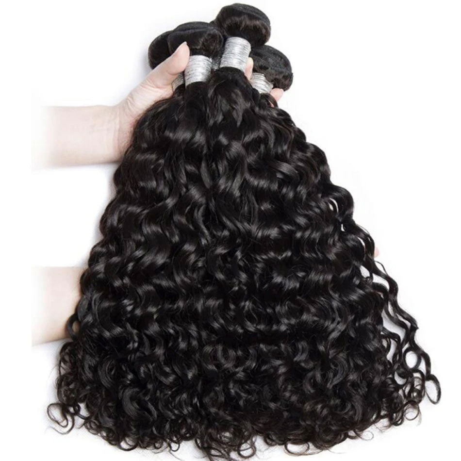 Emma Wet and Wavy 4 Bundles Deals Water Wave Virgin Human Hair Weave