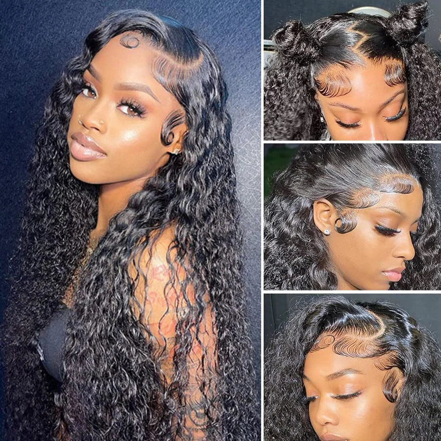 Emma Wet and Wavy 13x4 Lace Frontal Wig Water Wave Glueless 5x5 Wig Virgin Human Hair