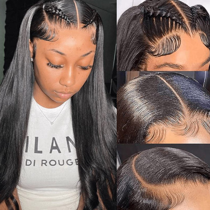 Emmal Straight 13x4 Lace Frontal Wig Pre Plucked Virgin Human Hair