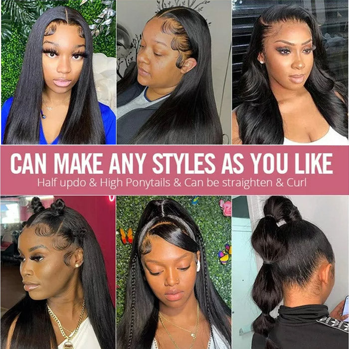 Emmal Straight 13x4 Lace Frontal Wig Pre Plucked Virgin Human Hair