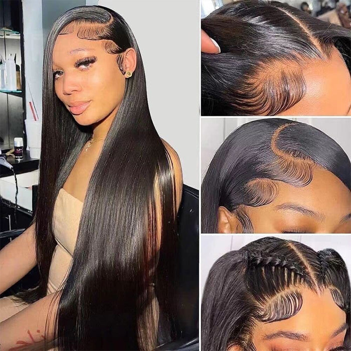 Emma 360 Lace Frontal Wig Pre Plucked Straight Virgin Human Hair