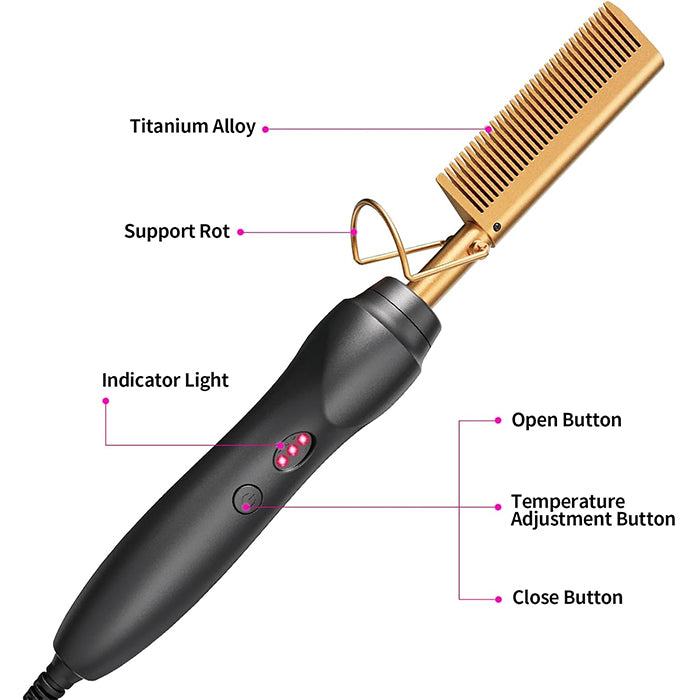 SA Only | Emma Electric Hot Comb Hair Straightener Comb