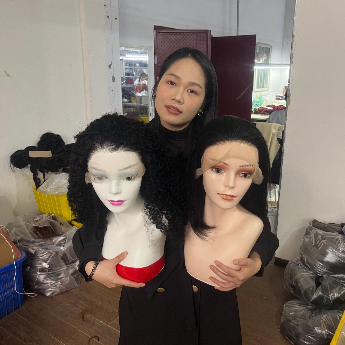 Emma Combo Sale SDD Jerry Curly Frontal Wig & 10" DD Bob Wig