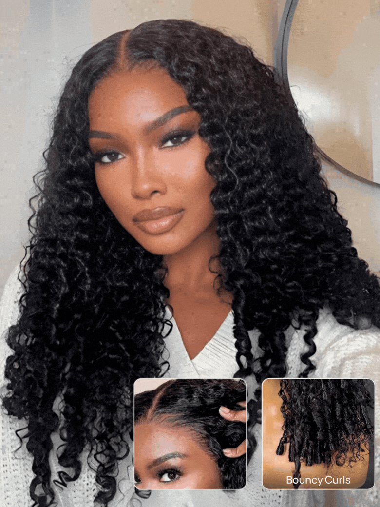 Burmese Curly Wig Human Hair 13x4 Lace Front Wigs Human Hair 220 Density Pre Plucked Virgin Remy Hair with Spiral End Natural
