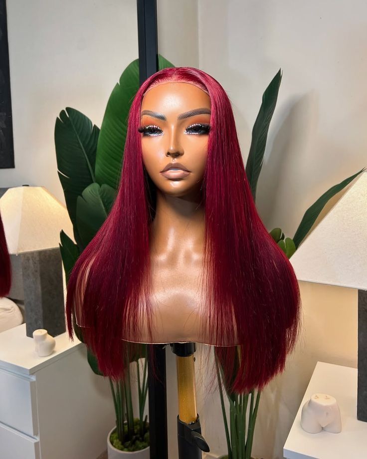 Emma Glueless Double Drawn 4x4 Lace Full Frontal Human Hair Wig 99J Color