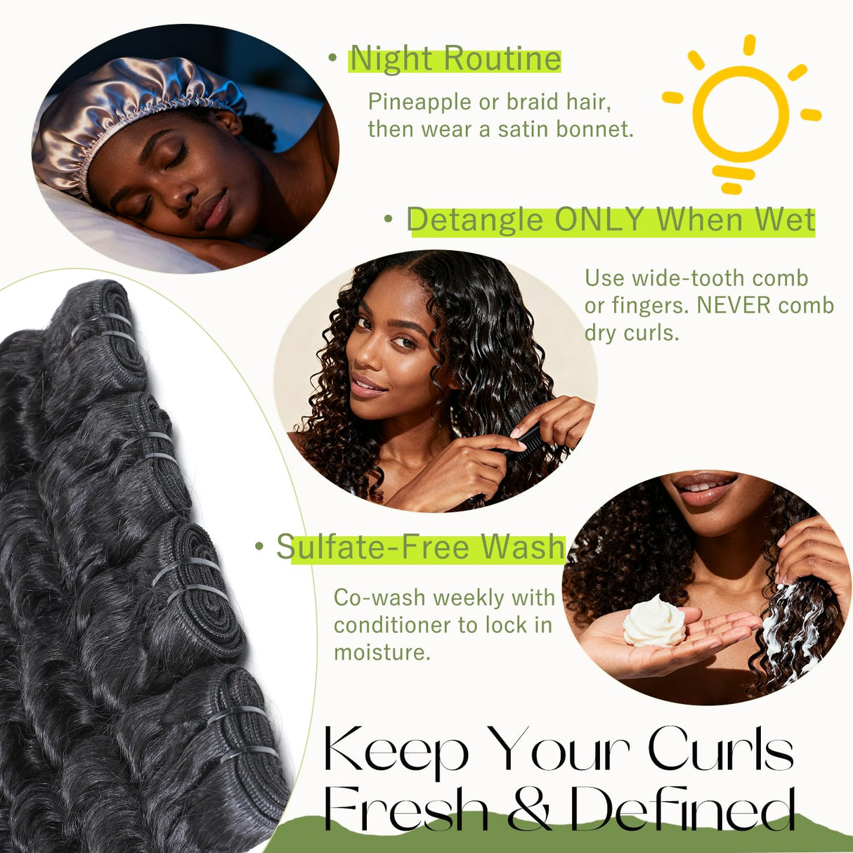 Emma 4 Bundles with Closure Human Hair Straight Bundles Human Hair Black Color