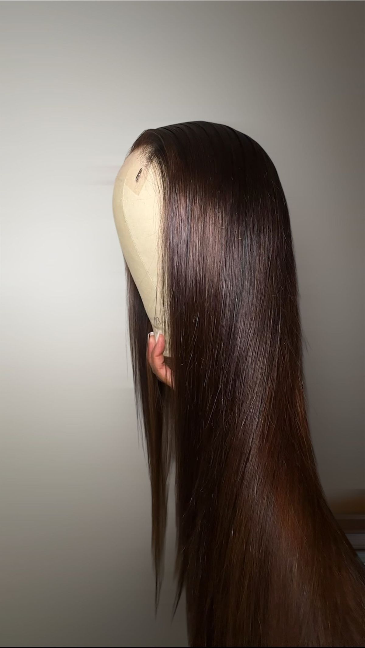 Emma 4x4 Lace Straight Wig | 100% Remy Human Hair | Glueless & Natural Hairline Brown Color