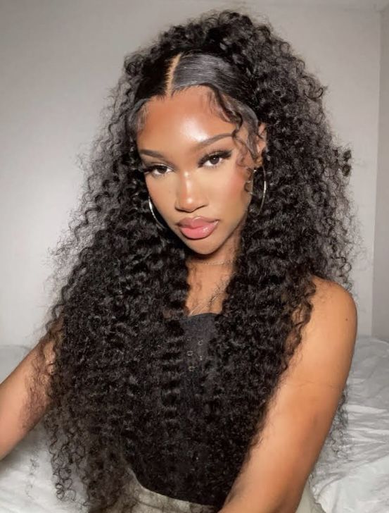 Emma Glueless Double Drawn Curly 13x4 Full Frontal Wig Human Hair SDD Curly Wig Pre Plucked