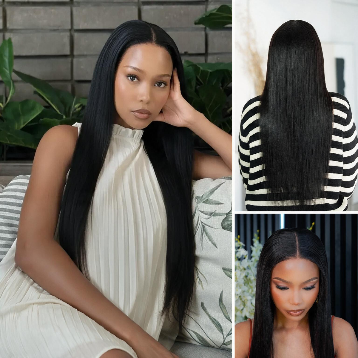 Emma 13x6 Lace Frontal Glueless Wig Pre Plucked Silky Straight Human Hair