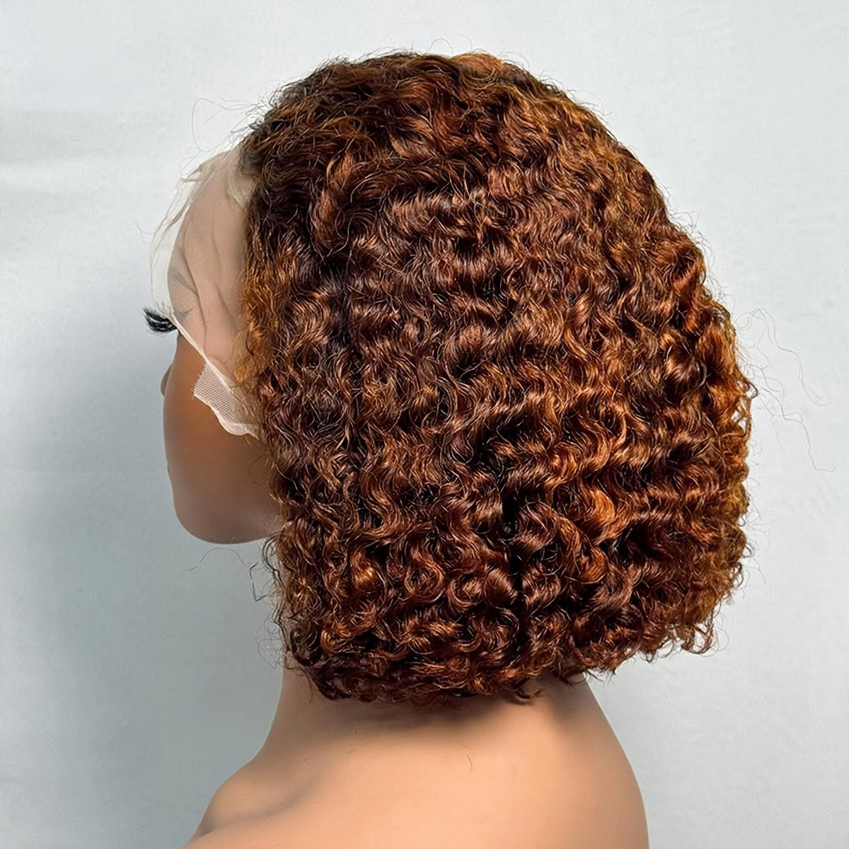 Emma Glueless 220% Density Bob 13x4 Lace Closure 10 Inch Double Drawn Brown Color Human Hair