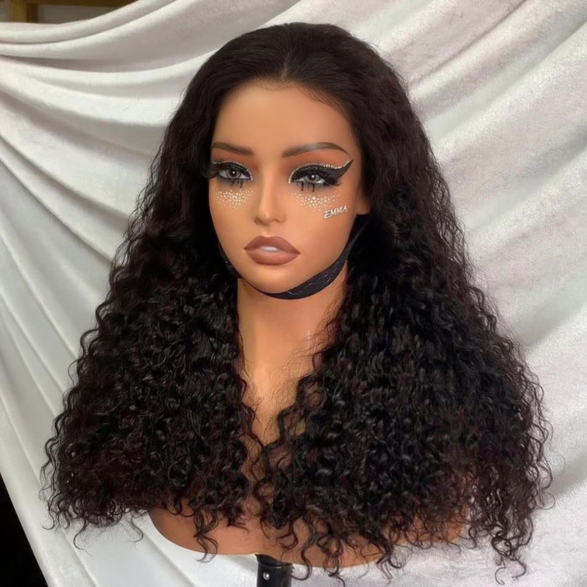 Emma Glueless 13x4 Lace Frontal Wig Jerry Curly Glueless 5x5 Lace Closure Wig 100% Human Hair