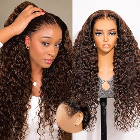 Hot Combo | Emma Glueless 13x4 Full Frontal Bob Wig+ 5x5 Lace Closure Water Wave Human Hair