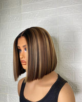 Emma SDD Bone Straight Bob Glueless Wigs Vietnamese Hair Piano Color Bob Wig