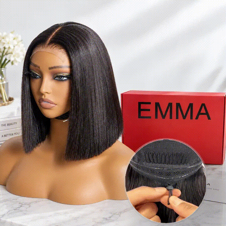 Hot Combo | 4x4 Lace Closure 220% Density Double Drown Bob Wig + Ombre Blonde Color Pixie Cut 100% Human Hair