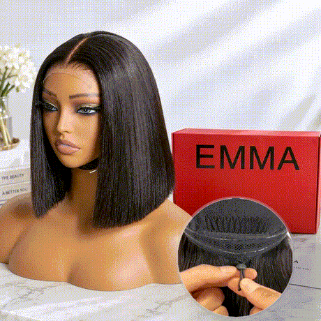 Hot Combo | 4x4 Lace Closure 220% Density Double Drown Bob Wig + Ombre Blonde Color Pixie Cut 100% Human Hair