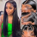 Emma 360 Lace Frontal Wig Pre Plucked Straight Virgin Human Hair