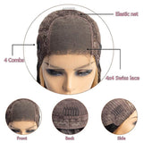 Glueless 4x4 Lace Closure Bob Wigs Brown, Burgundy and Black Color Human Hair