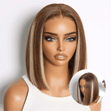 Emma Glueless Highlight 4/27 Piano Ombre Honey Blonde 13x4 Bob