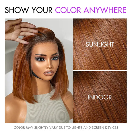 Emma New! 13X4 250% Density Supper Double Drawn Bob Wig Pre Plucked Flash Sale