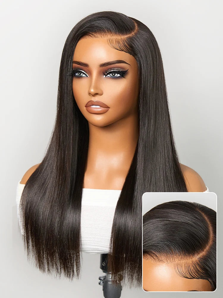 EMMA Glueless Comfort Wig 200% Density Straight with 13x4 Closure Lace Wig Pre Plucked Glueless 5x5 Wig Virgin Human Hair