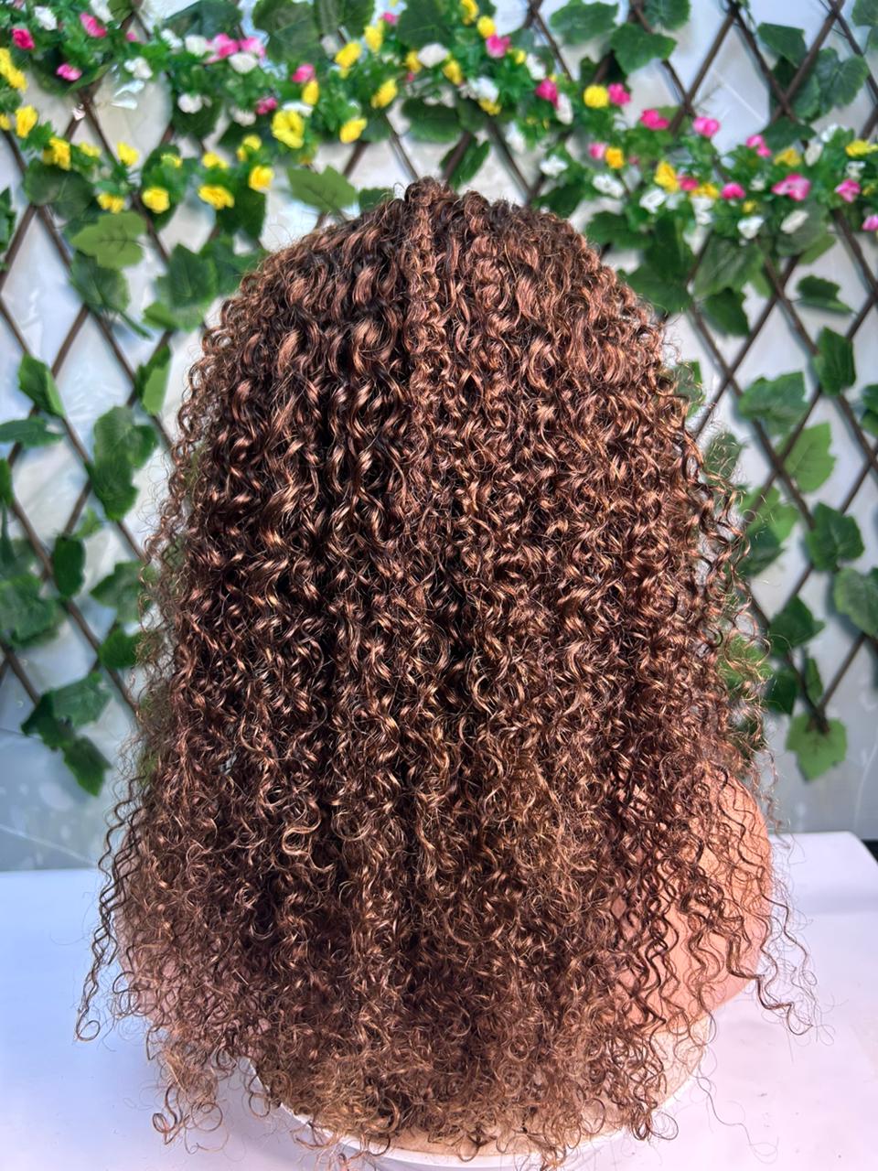22" SDD Jerry Curly wig and 22" Brown Color Jerry Curly Wig