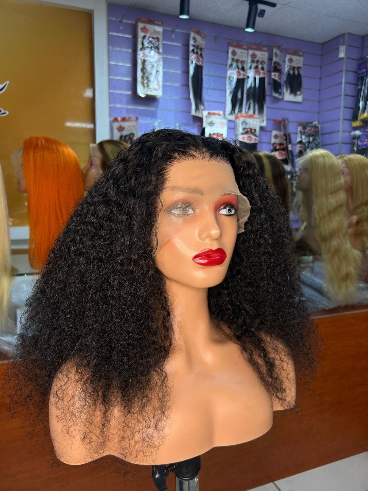 22" SDD Jerry Curly wig and 22" Brown Color Jerry Curly Wig