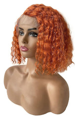 Orange Ginger Color Short Bob 13x4 Frontal Bob Wig Pre Plucked 100% Human Hair