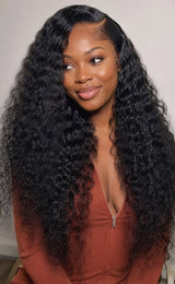 Emma Glueless 13x4 Lace Frontal Wig Jerry Curly Glueless 5x5 Lace Closure Wig 100% Human Hair