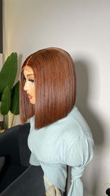 Emma SDD Bone Straight Bob Glueless Wigs Vietnamese Hair Brow Color Wig