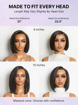 Emma  Glueless  double drawn 4x4 Lace Full Frontal bob Wig Human Hair