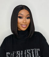 Emma  Glueless  double drawn 4x4 Lace Full Frontal bob Wig Human Hair