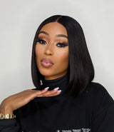 Emma  Glueless  double drawn 4x4 Lace Full Frontal bob Wig Human Hair