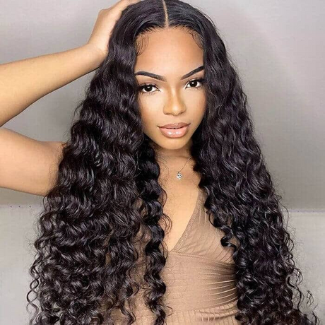 Emma Deep Wave 4x4 Lace Closure Wig Pre Plucked Curly Human Hair