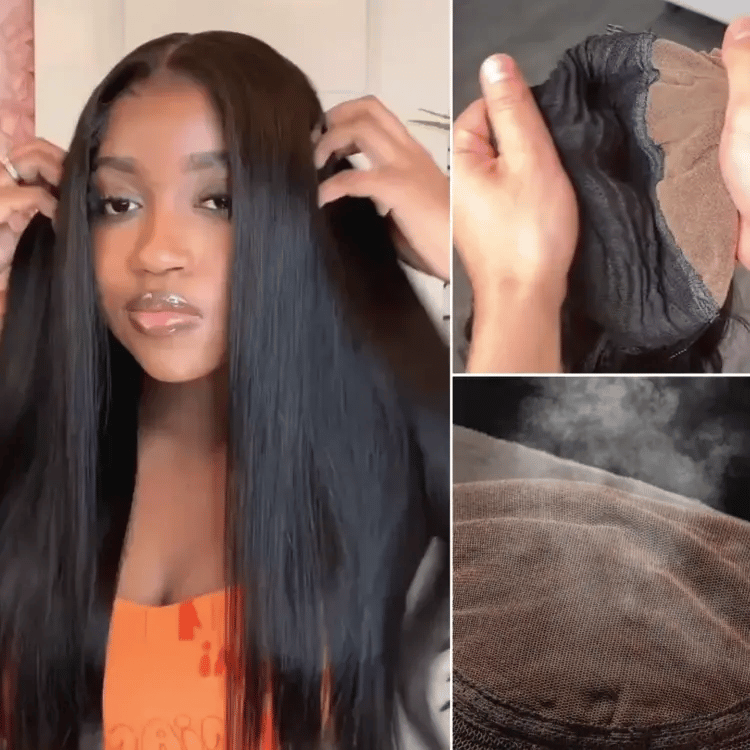 Emma Glueless 5x5 Lace Closure Wig Silky Straight Virgin Human Hair