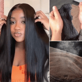 Emma Glueless 5x5 Lace Closure Wig Silky Straight Virgin Human Hair
