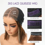 Emma Glueless 4x4 Water Wave Bob Wig 100% Human Hair