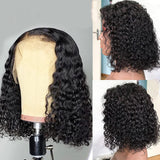 Emma Black Color Short Bob 13x4 Frontal Bob Wig Pre Plucked 100% Human Hair