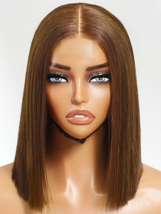 Emma Glueless Bone Straight 2x6 SDD Vietnam hair Lace Closure Brown Glueless Bob Wig