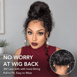 Emma 360 Lace Frontal Glueless Wig Pre Plucked Water Wave Virgin Human Hair 24 Inch