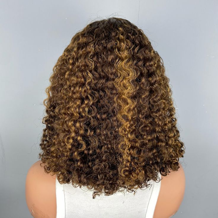 Hot Combo | Emma Glueless 13x4 Full Frontal Piano Color Water Wave Bob Wig + 13x4 Full Frontal Straight Bob Wig With Human Hair