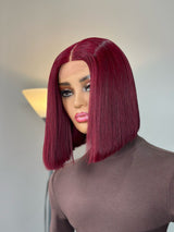 Emma Glueless Bone Straight Vietnam 13x4 SDD Hair Dark 99J Color Wig