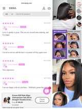 Emma SDD Bone Straight Bob Glueless Wigs Vietnamese Hair Lace Wigs Human Hair