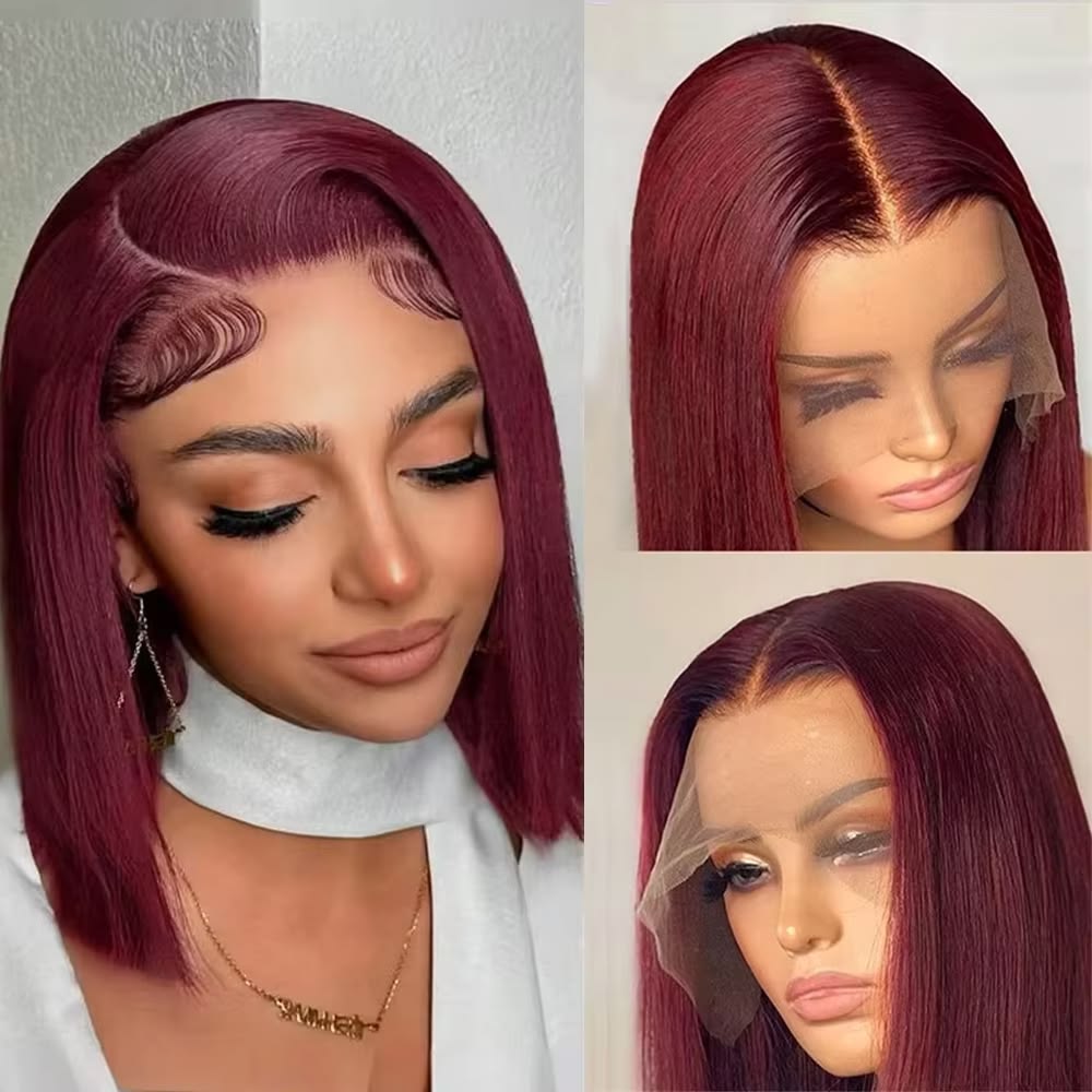 Emma Guleless Bone Straight Vietnam 13x4 SDD Hair 99J Color Wig